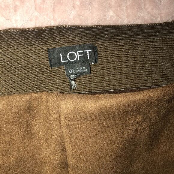 Loft Womens Cropped Faux Suede Leggings - Picture 3 of 4